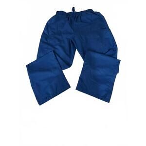 WORK FORCE WOMENS MEDIUM SCRUB‎ BOTTOMS BLUE DRAWSTRING